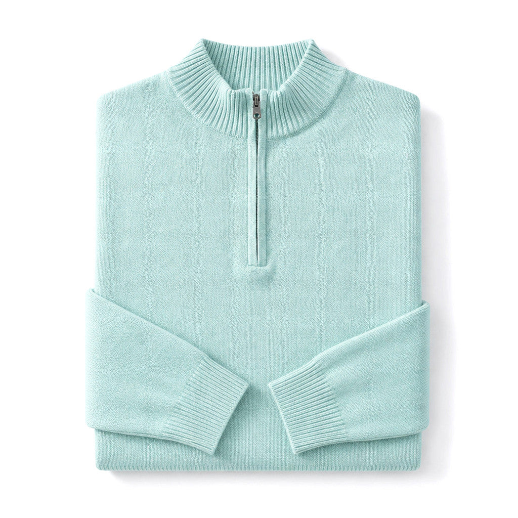 Westbrook | Half Zip Pullover Funnel Collar Mint – Product Photo