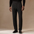 Westmere | Dress Pants Pleated Front Striped Black – Product Photo