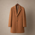 Whitfield | Single Breasted Overcoat Camel Brown – Product Photo