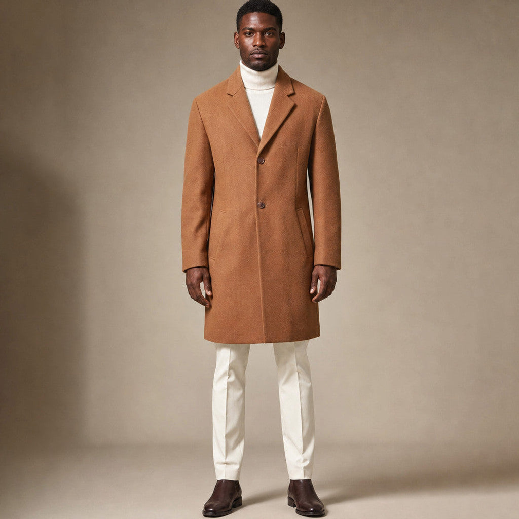 Whitfield | Single Breasted Overcoat Camel Brown – Premium Editorial