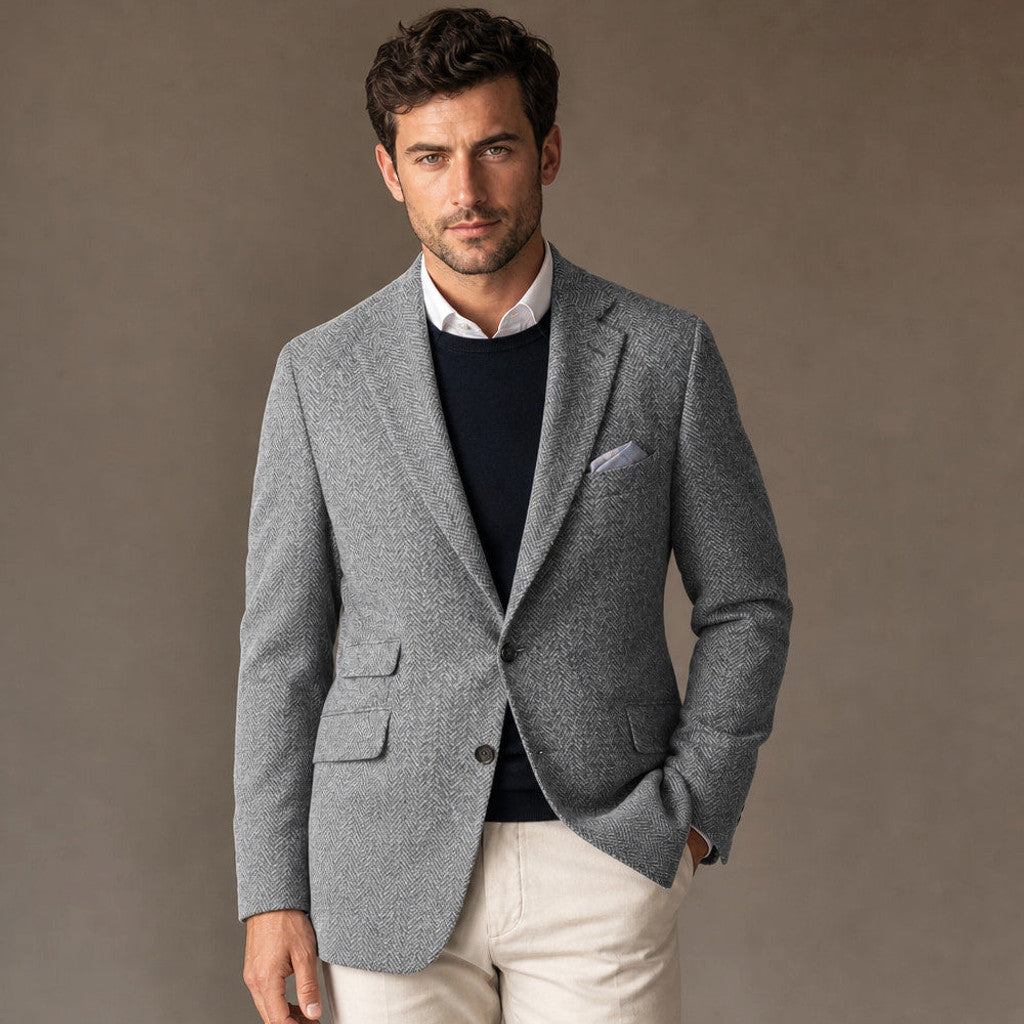Wrenfell | Blazer Herringbone Regular Fit Grey – Product Photo