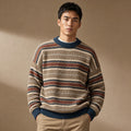 Wrenfield | Crewneck Jumper Ribbed Knit Drop Shoulder Khaki – Product Photo