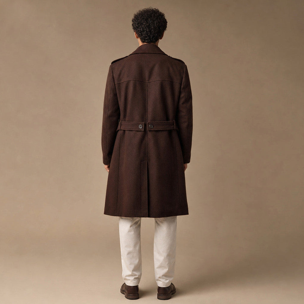 Wallace | Double Breasted Trench Coat Wool