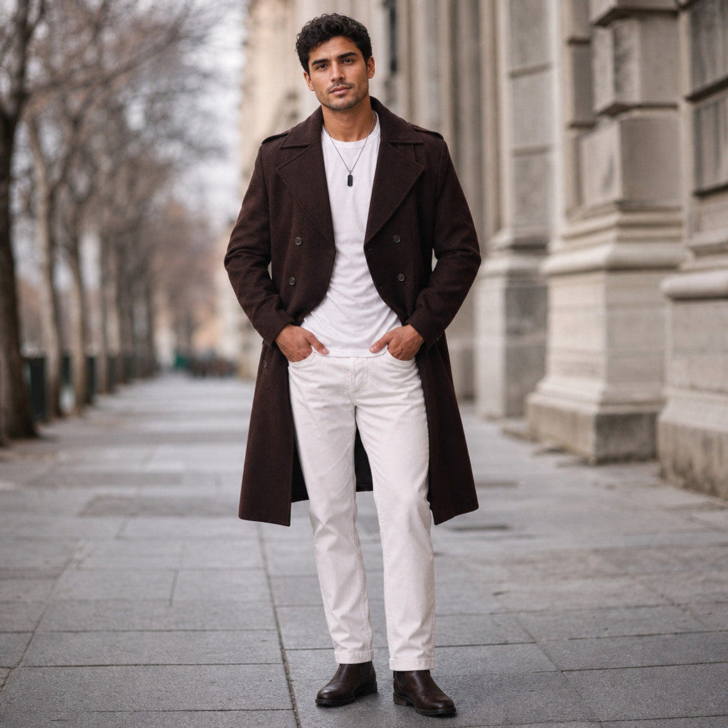 Wallace | Double Breasted Trench Coat Wool