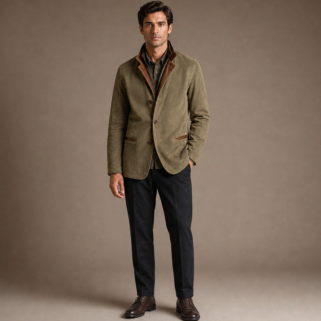 Walpole | Workwear Jacket Contrast Lapel Relaxed Fit