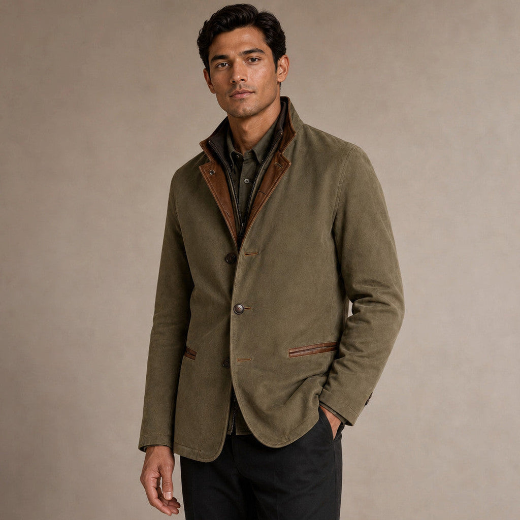 Walpole | Workwear Jacket Contrast Lapel Relaxed Fit