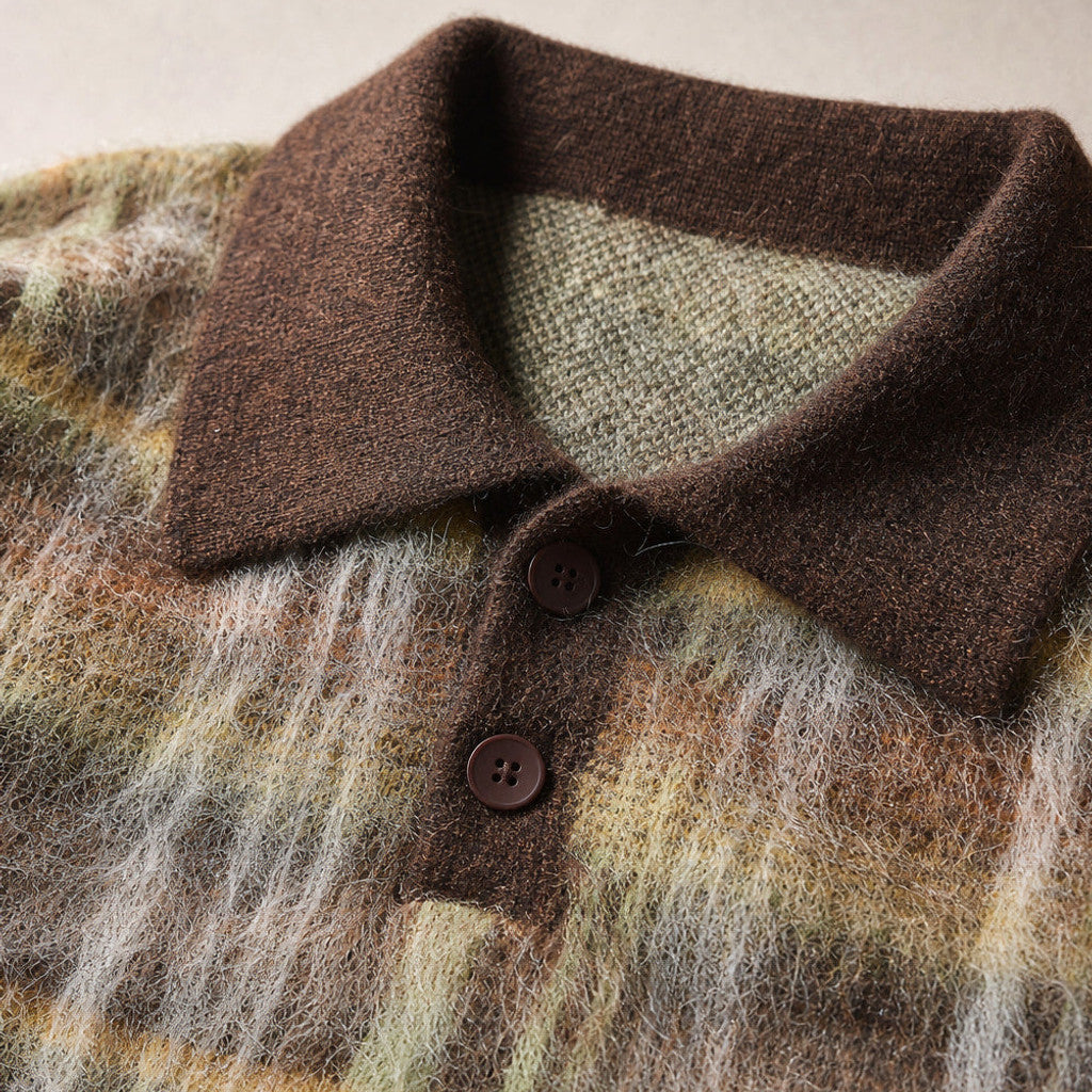 Willard | Polo Shirt Brushed Knit Patterned